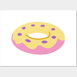 yellow frosted doughnut Posters and Art
